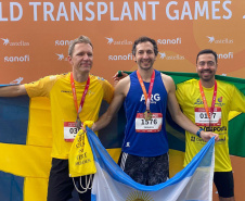 Paranaense conquista três medalhas em jogos mundiais de atletas transplantados