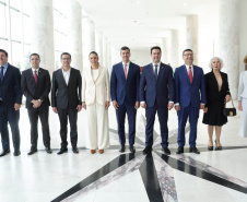 O governador Carlos Massa Ratinho Junior recebe nesta terça-feira(9), o presidente do Paraguai, Santiago Peña e comitiva do Paraguai no Palácio Iguaçu.