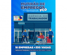 Mutirão de Empregos para Pessoas com Deficiência acontece em Curitiba no dia 23 de setembro 