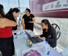 Paraná Rosa: Carreta Saúde da Mulher realiza mais de mil atendimentos em São José dos Pinhais