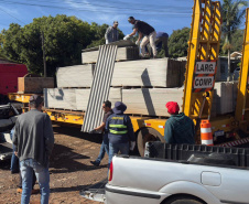 Defesa Civil envia ajuda humanitária para Santa Maria do Oeste e Dois Vizinhos