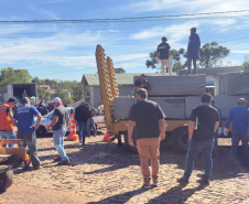 Defesa Civil envia ajuda humanitária para Santa Maria do Oeste e Dois Vizinhos