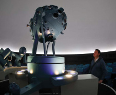 Visita ao Planetário de  Wolfsburg. É um dos dez maiores planetários da Alemanha