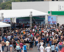 O governador Carlos Massa Ratinho Junior inaugura, nesta segunda-feira (6), o novo Hospital e Maternidade de Rio Branco do Sul. Foto: Geraldo Bubniak/AEN