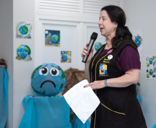 Curitiba, 14 de outubro de 2025 - Atividades da Semana de Redução de Riscos e Desastres do Brigadas Escolares na Escola Lucy Requião.