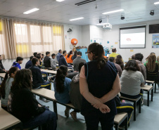 Curitiba, 14 de outubro de 2025 - Atividades da Semana de Redução de Riscos e Desastres do Brigadas Escolares na Escola Lucy Requião.