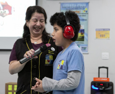 Curitiba, 14 de outubro de 2025 - Atividades da Semana de Redução de Riscos e Desastres do Brigadas Escolares na Escola Lucy Requião.