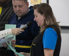 Curitiba, 14 de outubro de 2025 - Atividades da Semana de Redução de Riscos e Desastres do Brigadas Escolares na Escola Lucy Requião.