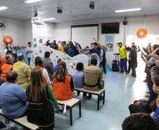 Curitiba, 14 de outubro de 2025 - Atividades da Semana de Redução de Riscos e Desastres do Brigadas Escolares na Escola Lucy Requião.