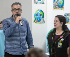 Curitiba, 14 de outubro de 2025 - Atividades da Semana de Redução de Riscos e Desastres do Brigadas Escolares na Escola Lucy Requião.