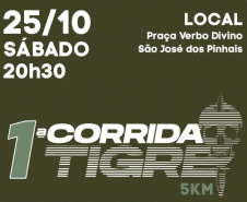 Contagem regressiva para a 1ª Corrida Tigre da PCPR: confira percurso e retirada de kits