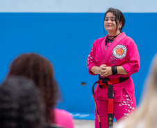 Aulão de Kempô reforça conscientização e protagonismo feminino entre alunas da rede estadual