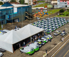 Estado entrega 64 veículos e três ambulâncias para saúde em Ponta Grossa
