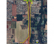 DER -  Rotas alternativas em trecho da obra da Perimetral Leste de Foz do Iguaçu