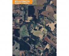 DER -  Rotas alternativas em trecho da obra da Perimetral Leste de Foz do Iguaçu
