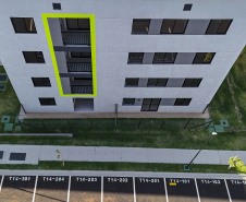 Londrina, 25 de outubro de 2024 - O governador em exercício Darci Piana inaugura residencial com 512 apartamentos dentro do programa Casa Fácil Paraná.