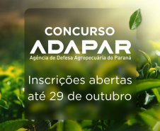 Inscrições para novo concurso público da Adapar terminam no dia 29 de outubro