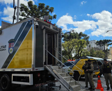  PMPR reforça policiamento em Curitiba com plataforma de observação elevada