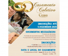 Ceasa Curitiba sedia Mega Ação de Cidadania e Casamento Coletivo em dezembro