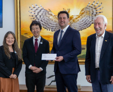 Governador Ratinho Junior recebe honraria de província japonesa