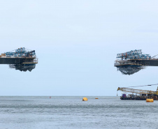  Ritmo acelerado: Ponte de Guaratuba chega a 80% de execução