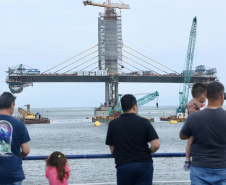  Ritmo acelerado: Ponte de Guaratuba chega a 80% de execução