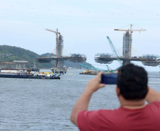  Ritmo acelerado: Ponte de Guaratuba chega a 80% de execução