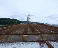  Ritmo acelerado: Ponte de Guaratuba chega a 80% de execução