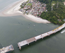  Ritmo acelerado: Ponte de Guaratuba chega a 80% de execução