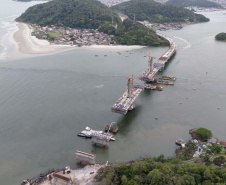  Ritmo acelerado: Ponte de Guaratuba chega a 80% de execução