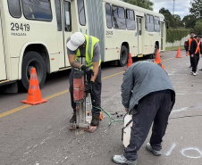 Obras de implantação do trilho digital do BUD vão até a próxima semana