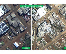 Mapeamento aéreo contratado pelo Instituto Água e Terra vai ajudar na reconstrução de Rio Bonito do Iguaçu e demais cidades atingidas pelo tornado do início deste mês.