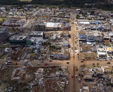 Aulas seguem suspensas nesta terça-feira (11) em Rio Bonito do Iguaçu após tornado
