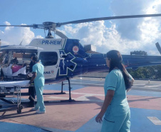 Referência nacional: serviço aeromédico do Paraná realiza média de 10 atendimentos por dia
