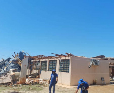 Aulas seguem suspensas nesta terça-feira (11) em Rio Bonito do Iguaçu após tornado