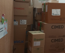 Sesa coordena entrega de mais de uma tonelada de medicamentos e insumos para Rio Bonito do Iguaçu