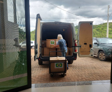 Sesa coordena entrega de mais de uma tonelada de medicamentos e insumos para Rio Bonito do Iguaçu