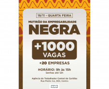 MUTIRÃO DE EMPREGOS DESTACA A EMPREGABILIDADE NEGRA EM ALUSÃO AO DIA DA CONSCIÊNCIA NEGRA