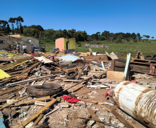 De Turvo a Centenário do Sul, Defesa Civil atua para reparar danos em demais municípios atingidos pelos ventos