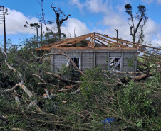 De Turvo a Centenário do Sul, Defesa Civil atua para reparar danos em demais municípios atingidos pelos ventos
