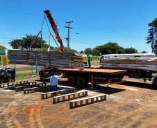 Emoção marca a chegada das primeiras casas pré-moldadas a Rio Bonito do Iguaçu