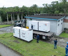 Sanepar reforça litoral com a chegada de 31 geradores elétricos para o verão