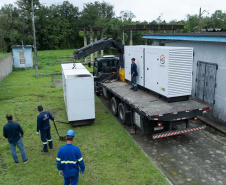 Sanepar reforça litoral com a chegada de 31 geradores elétricos para o verão
