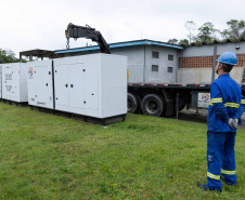 Sanepar reforça litoral com a chegada de 31 geradores elétricos para o verão