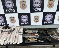 PCPR apreende cerca de 30 quilos de explosivos e armamentos em Piraquara