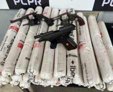 PCPR apreende cerca de 30 quilos de explosivos e armamentos em Piraquara