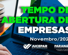 Paraná registra em novembro o 3º melhor tempo no Brasil para a abertura de empresas