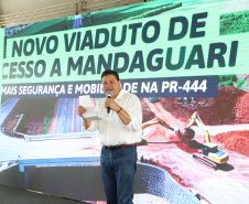 Corredor Norte-Noroeste: governador inaugura viaduto na PR-444, em Mandaguari