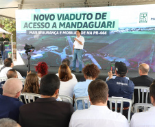 Corredor Norte-Noroeste: governador inaugura viaduto na PR-444, em Mandaguari