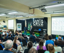 Instituto Água e Terra entregou nesta quinta-feira (11) 10 Planos de Manejo para as Unidades de Conservação (UCs). Nesta sexta-feira (12) será feito o repasse de 19 caminhonetes Ford Ranger.